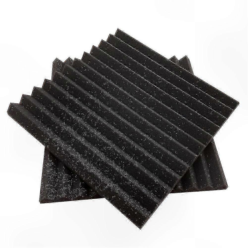 12 Pcs Acoustic Foam Panels, Sound-Absorbing Triangular Grooves for Noise Insulation