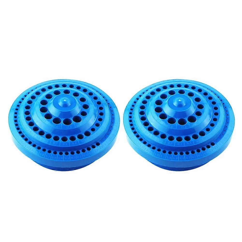 2PCS Drill Bit Storage Case Stand Round Shape Hard Plastic Container Household Tool