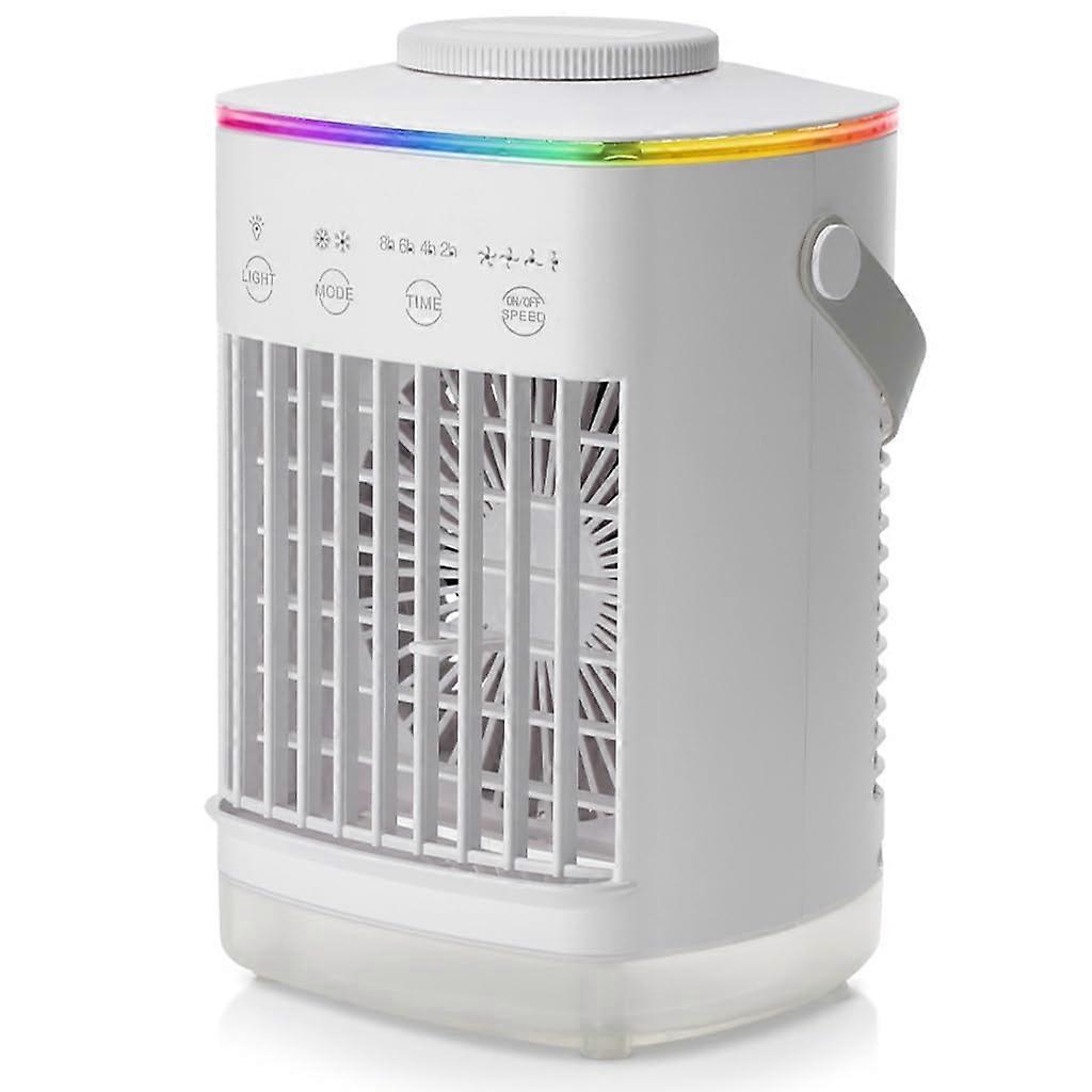 Desktop Air Cooler USB Rechargeable Portable Fan with 700ml Ice Water Tank for Home Office