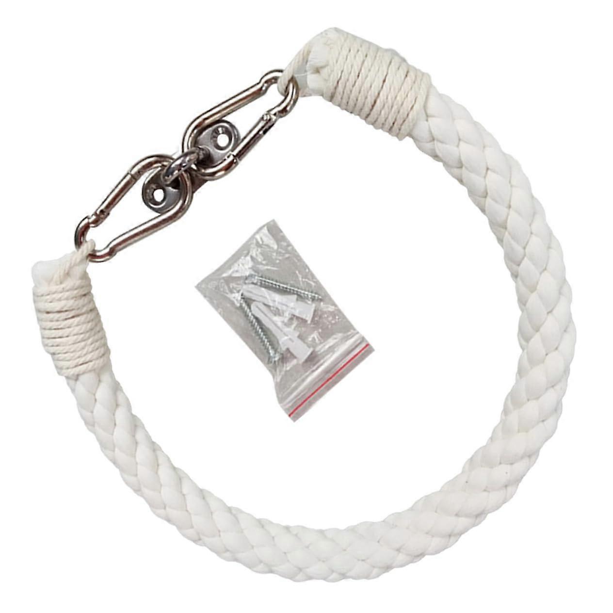 Rustic Toilet Paper Holder with Hemp Rope Design, Wall Mounted Farmhouse Towel and Tissue Holder