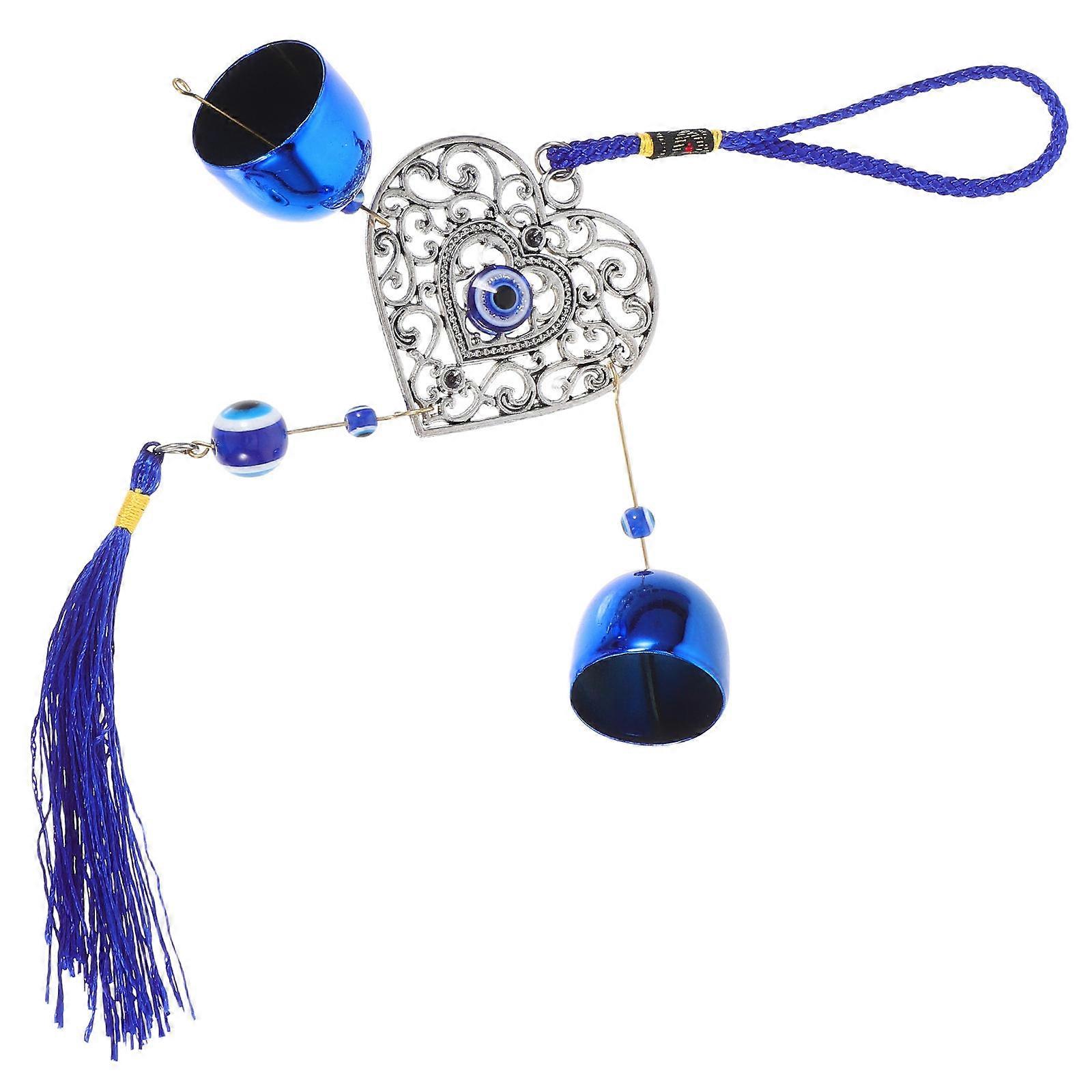 Evil Eye Wind Chime Metal Hanging Decor for Home