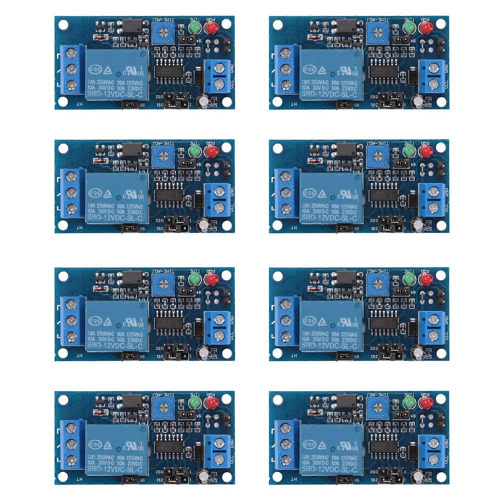 8X 12V DC Delay Relay Delay Turn on / Delay Turn Off Switch Module with Timer