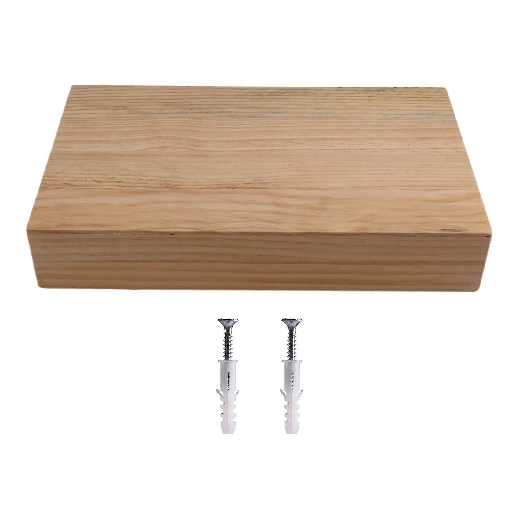 Solid Wood Floating Shelf with Hidden Compartment, Wall-Mounted Storage Rack, Home Decor B