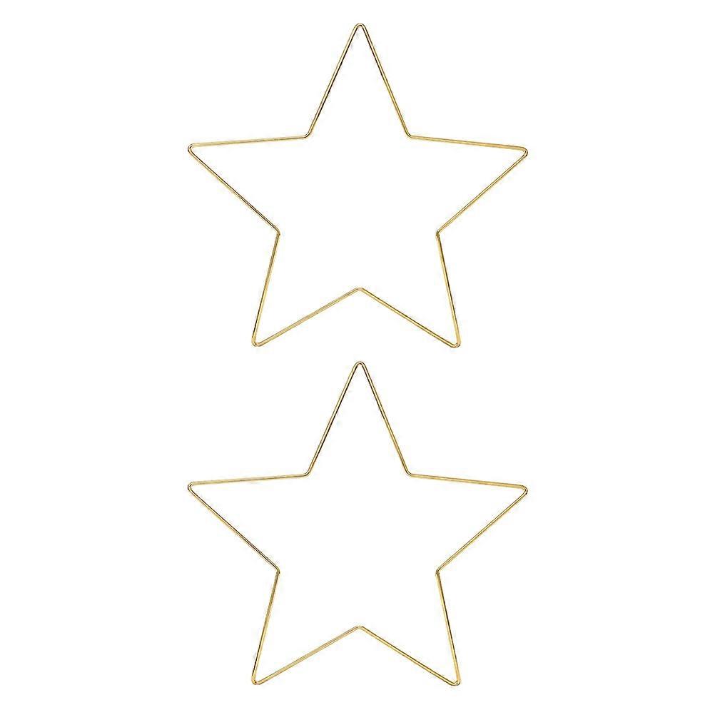 2pcs Star Shaped Frame Iron Dream Catcher Ring Macrame Hoops DIY Craft Tool