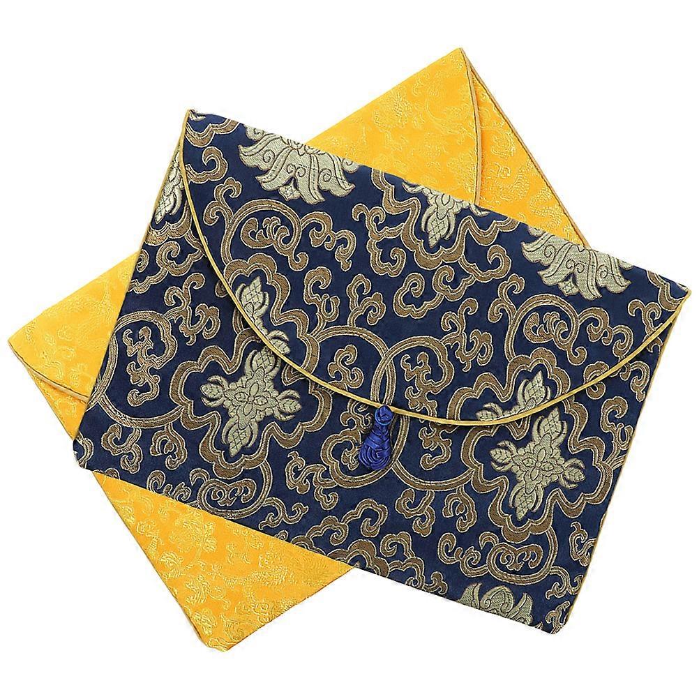 Embroidered Brocade Buddhist Pouch for Storage Use 6Pcs Container