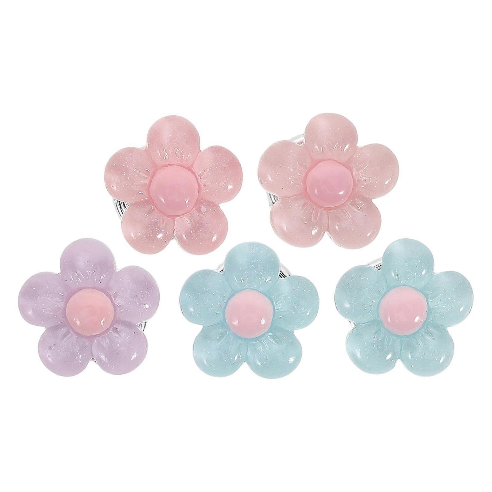 Flower Shaped Toilet Button Pusher Universal Flush Button 5Pcs Pack