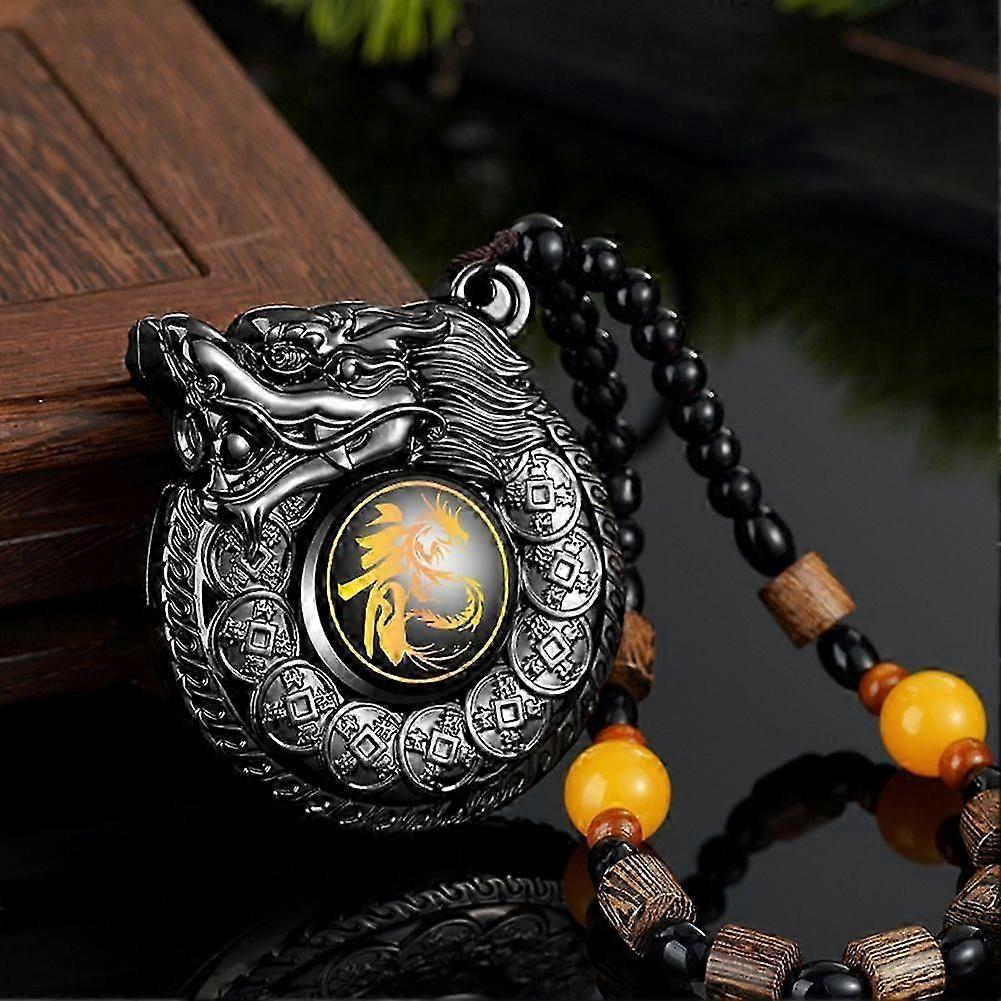 Alloy Panlong Lighter with Rotating Gyro Design - Decompression Inflatable Windproof Igniter