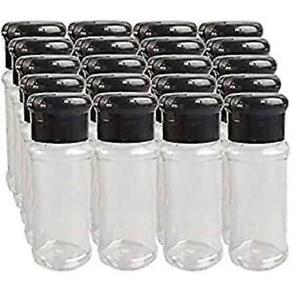 XJ-20 pcs plastic spice jars, transparent spice jars, empty plastic spice bottles