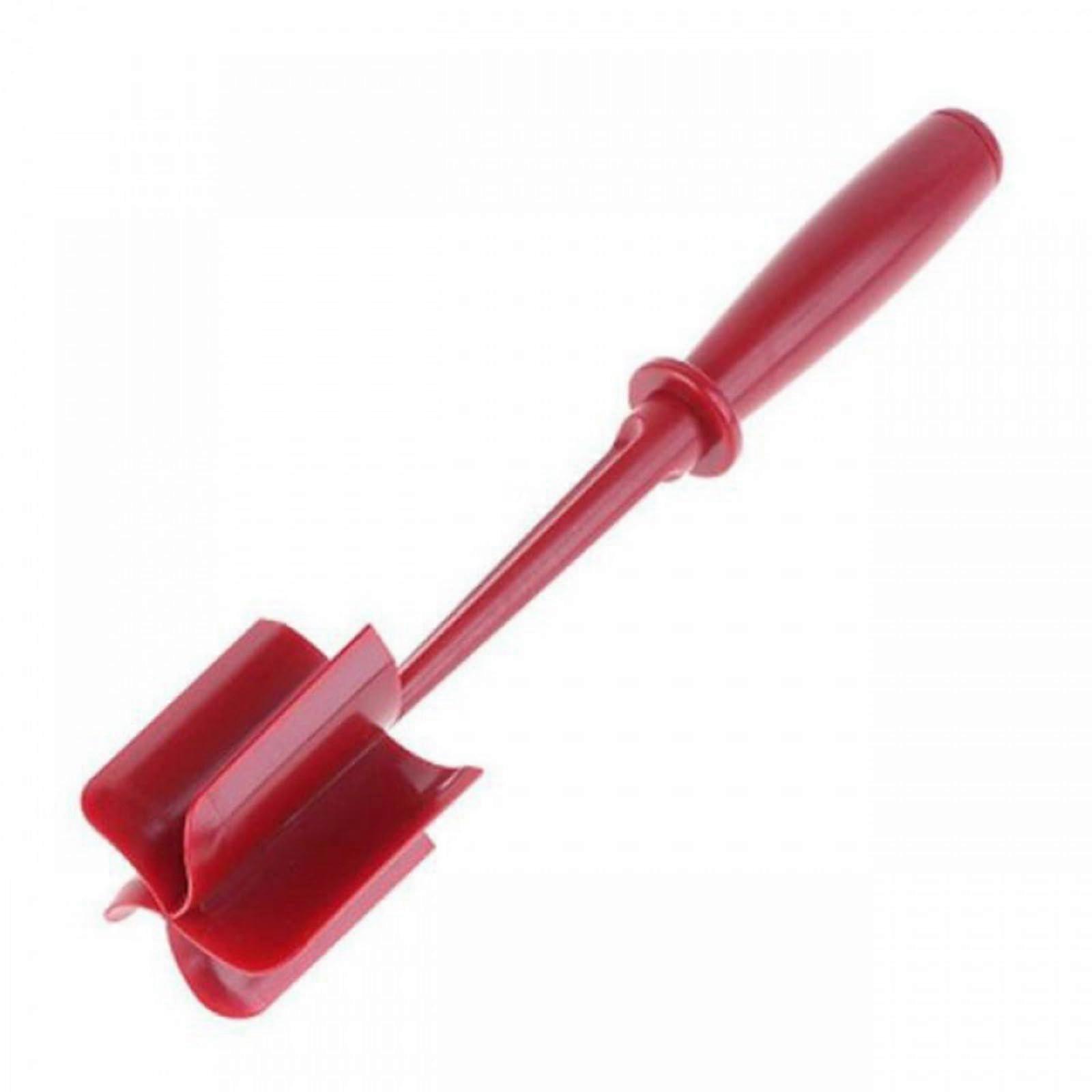 Meat Chopper and Ground Beef Masher – Heat Resistant Non Stick Nylon, Ergonomic Grip, Red