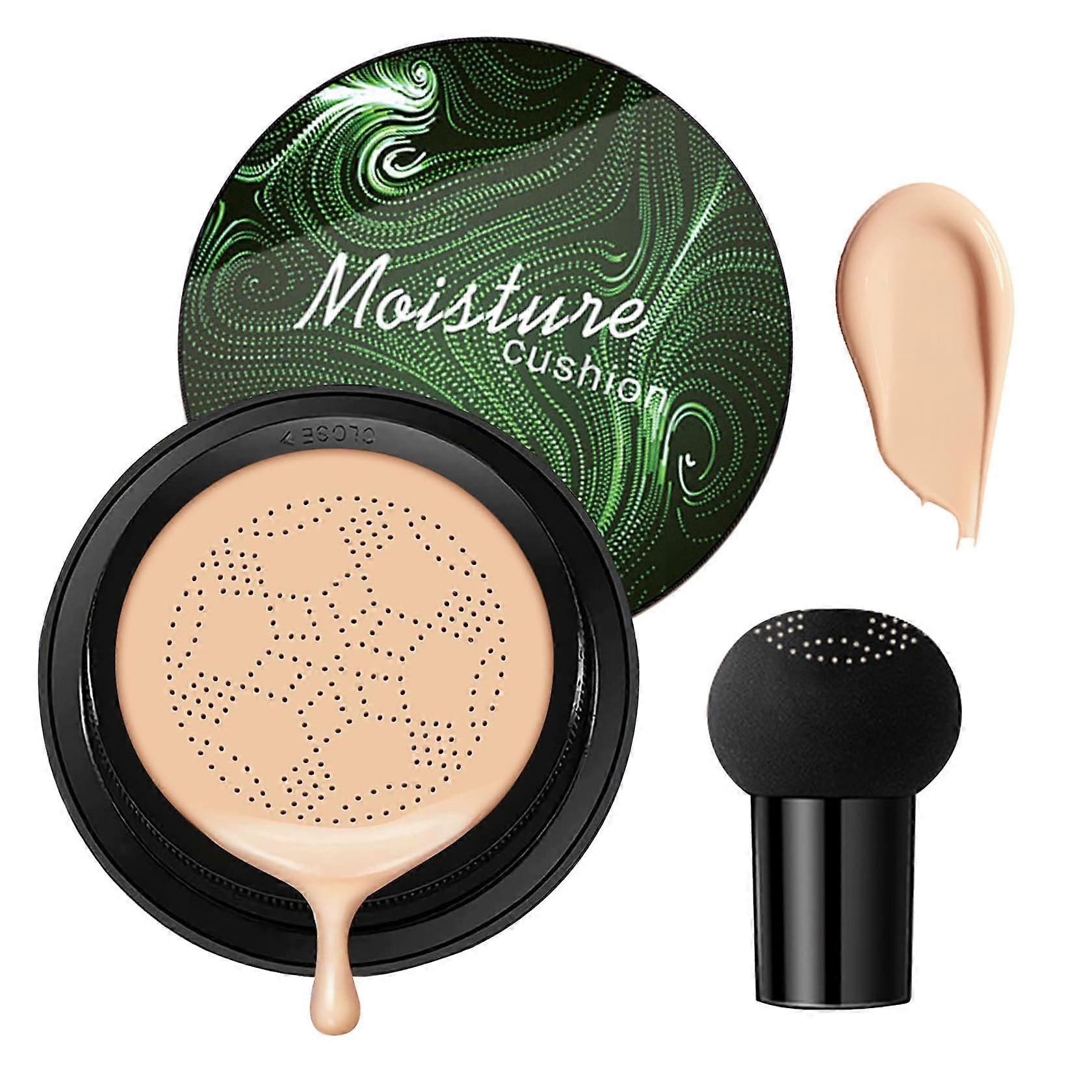 Mushroom Head Air Cushion Foundation BB Cream, Full Coverage Concealer, Long Lasting Waterproof Makeup