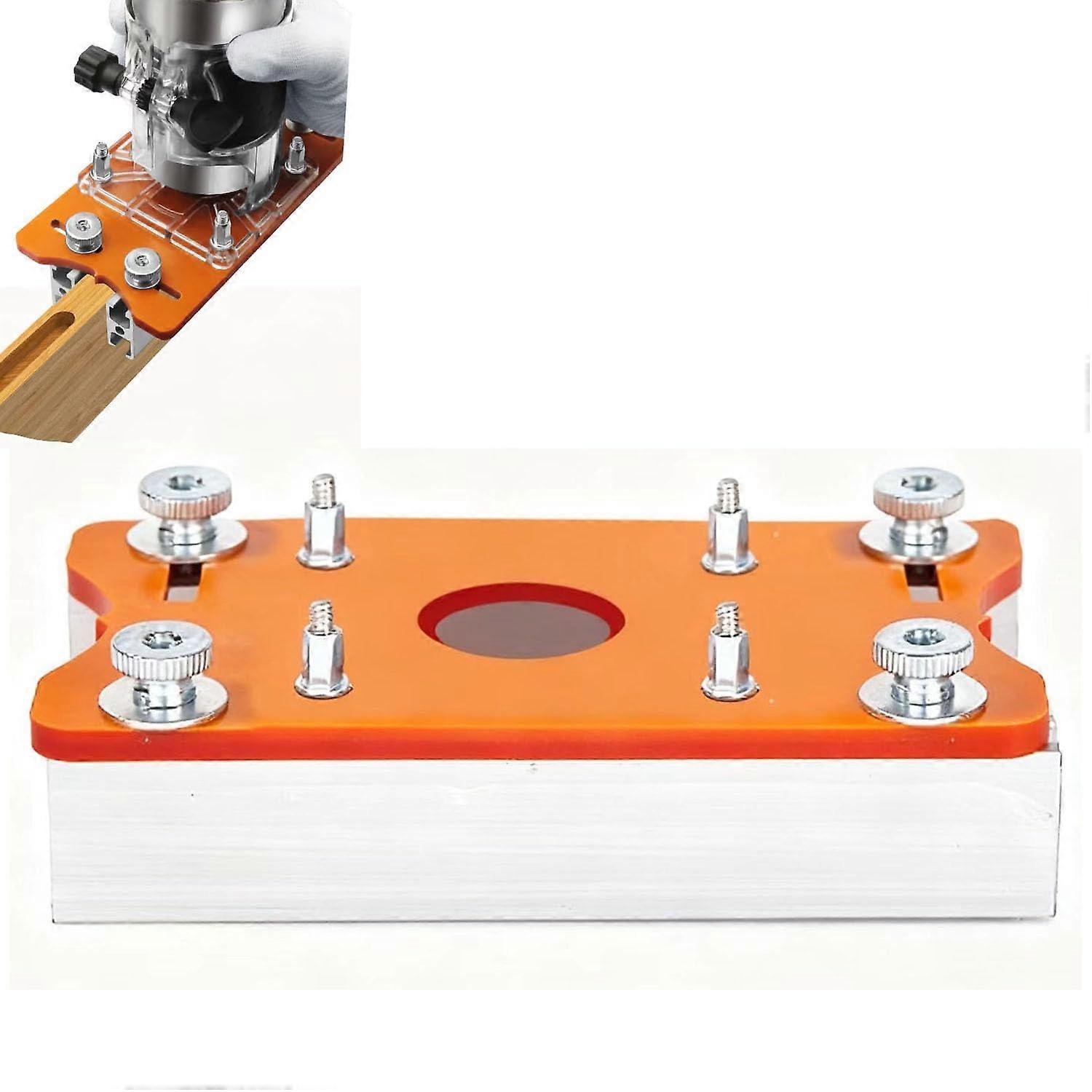 2In1 Woodworking Router Jig with Adjustable Base, Precision Slotting Guide for Cabinet and Furniture