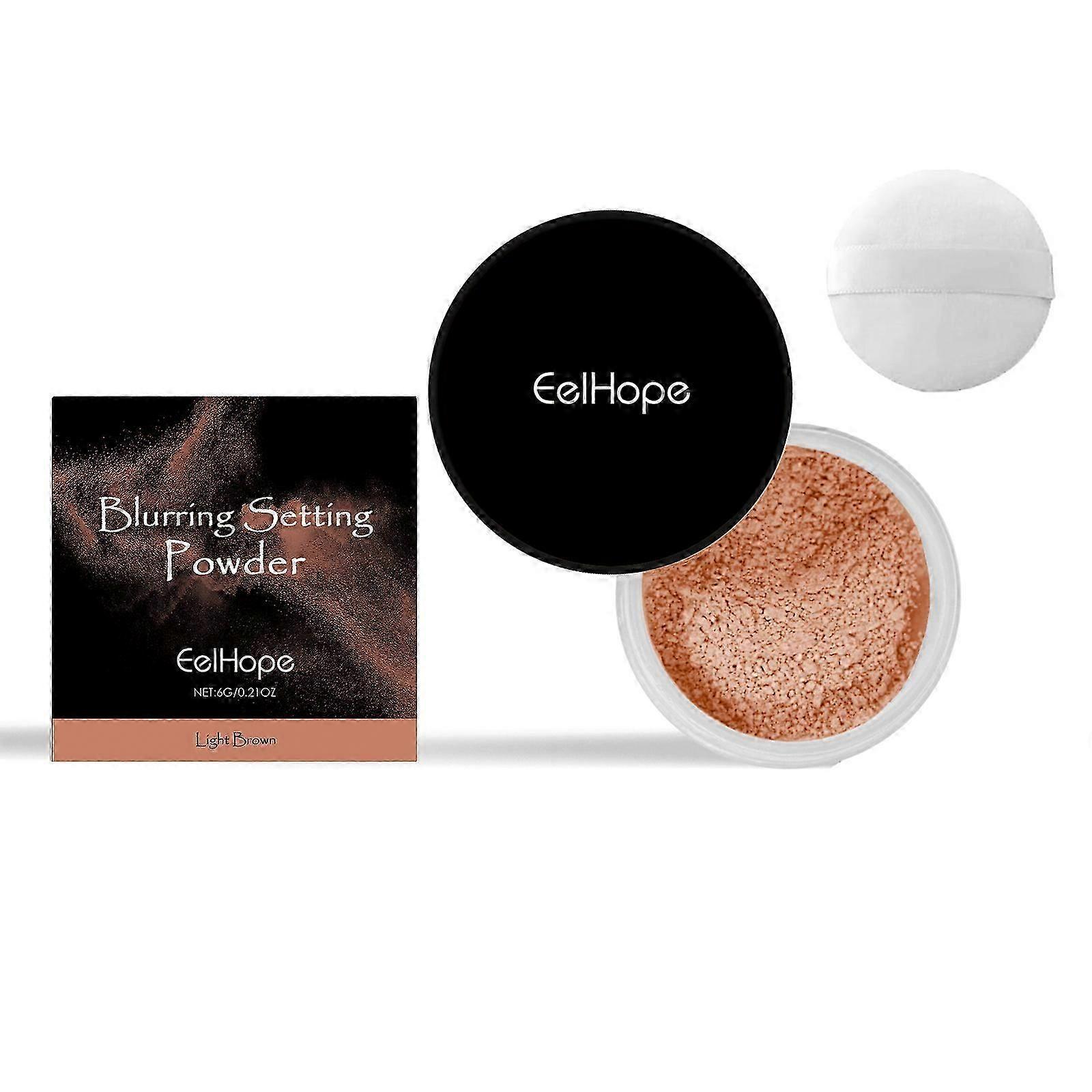 Light Brown Setting Powder - Matte, Breathable, Long-Lasting, Sun Protection for All Skin Types