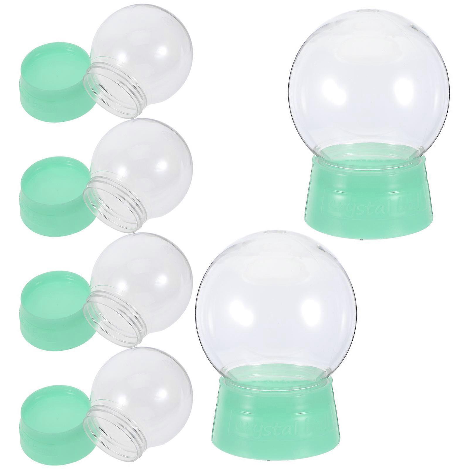 Water Globe Accessories Round Snow Globe for Decor 6Pcs Fillable Kit