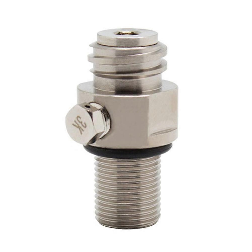 Soda Bottle Refillable CO2 Valve M18X1.5 Input to TR21-4 Output for CO2 Carbonator Cylinder Tank Replaceable Adapter
