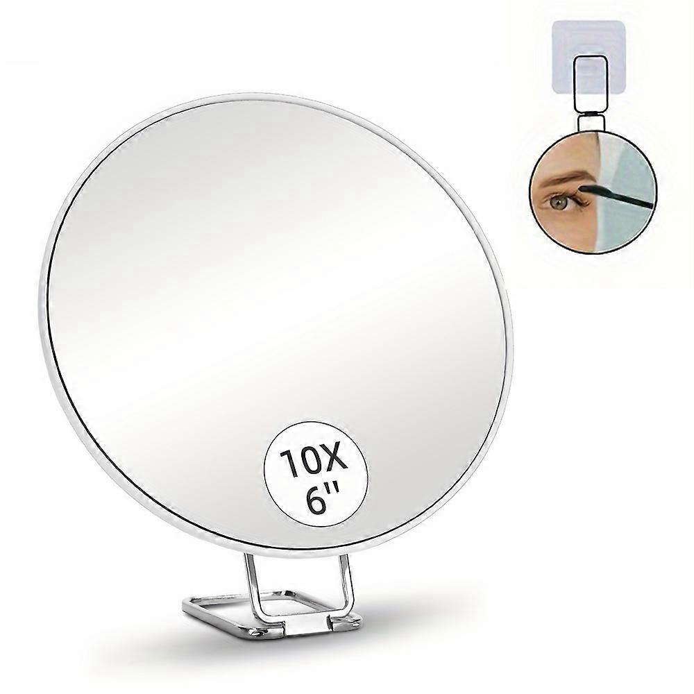 Round Magnifying Makeup Mirror With 3 Suction Cups 360 Degree