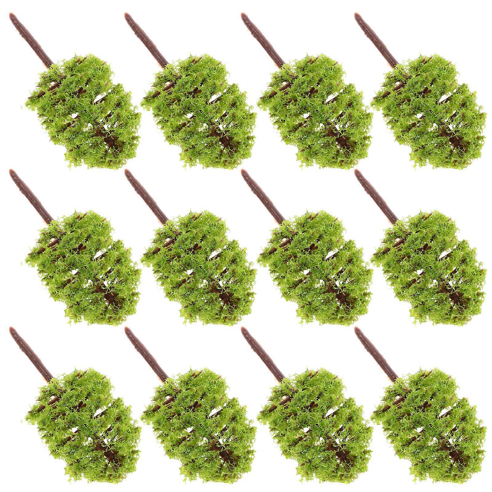 Miniature Plastic Model Trees for Decoration 20Pcs Green Craft Trees