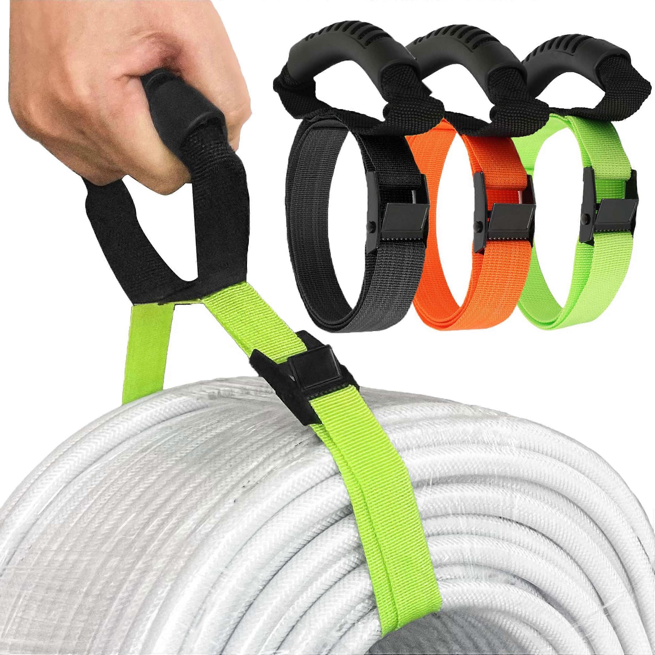 3 Pcs Heavy Duty Storage Straps with Handle, Adjustable Extension Cord Organizer for Cables, Ropes, Hoses