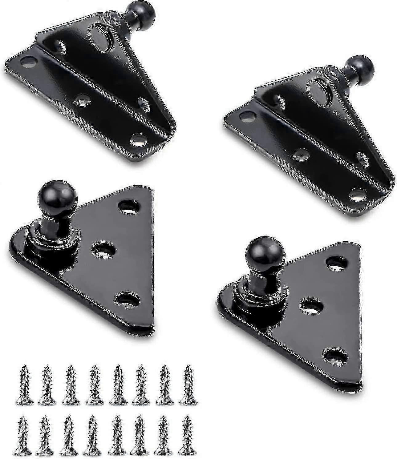 Ball stud mounting set for gas struts - 10mm black brackets & screws