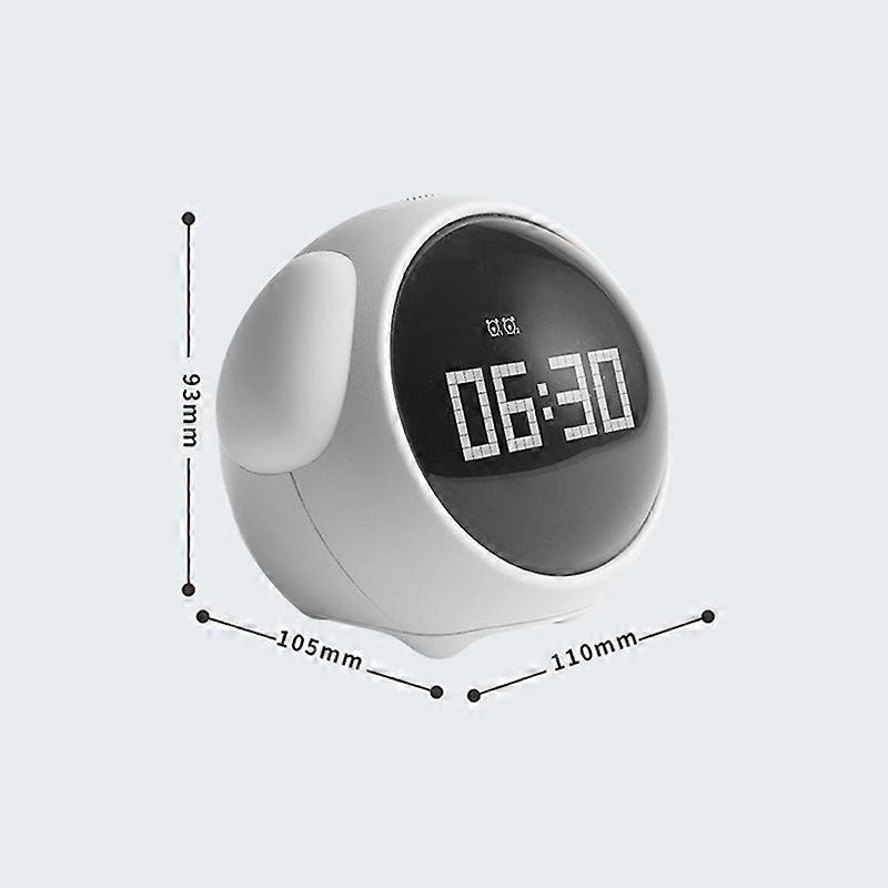 Night Light Cute Expression Alarm Clock Child Alarm Clock Voice Controlled Light Multifunctional For Home Thermometer