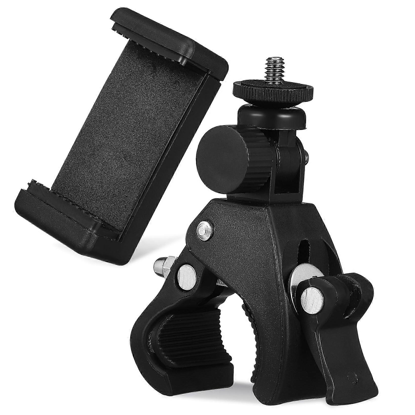 Rotating Microphone Stand 180Degree Swivel Adjustable Mic Stand With Phone Holder For Smartphones Black