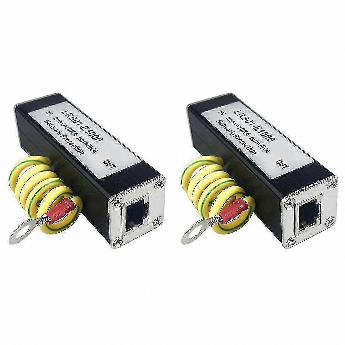 2-Port Gigabit PoE Surge Protector for Security Cameras, 1000Mbps Ethernet Network Protection