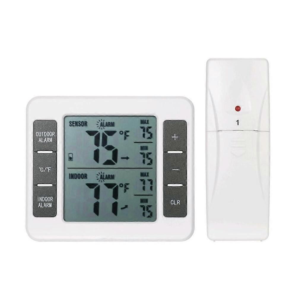 Digital Thermometer Hygrometer LCD Indoor Outdoor Temperature Humidity Monitor with Max Min Memory
