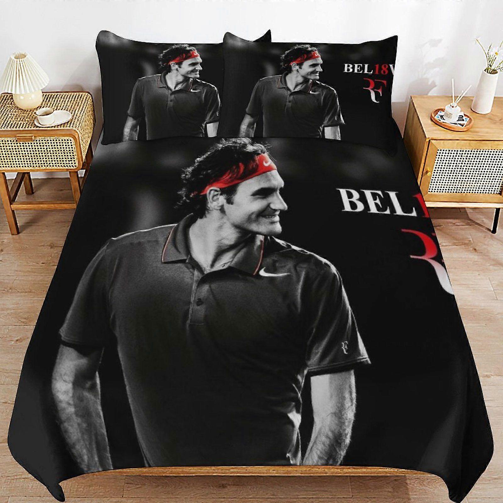 Roger federer Cozy Feel  Structure Light Touch Breathable Handling Duvet Cover Sets Rest Pack