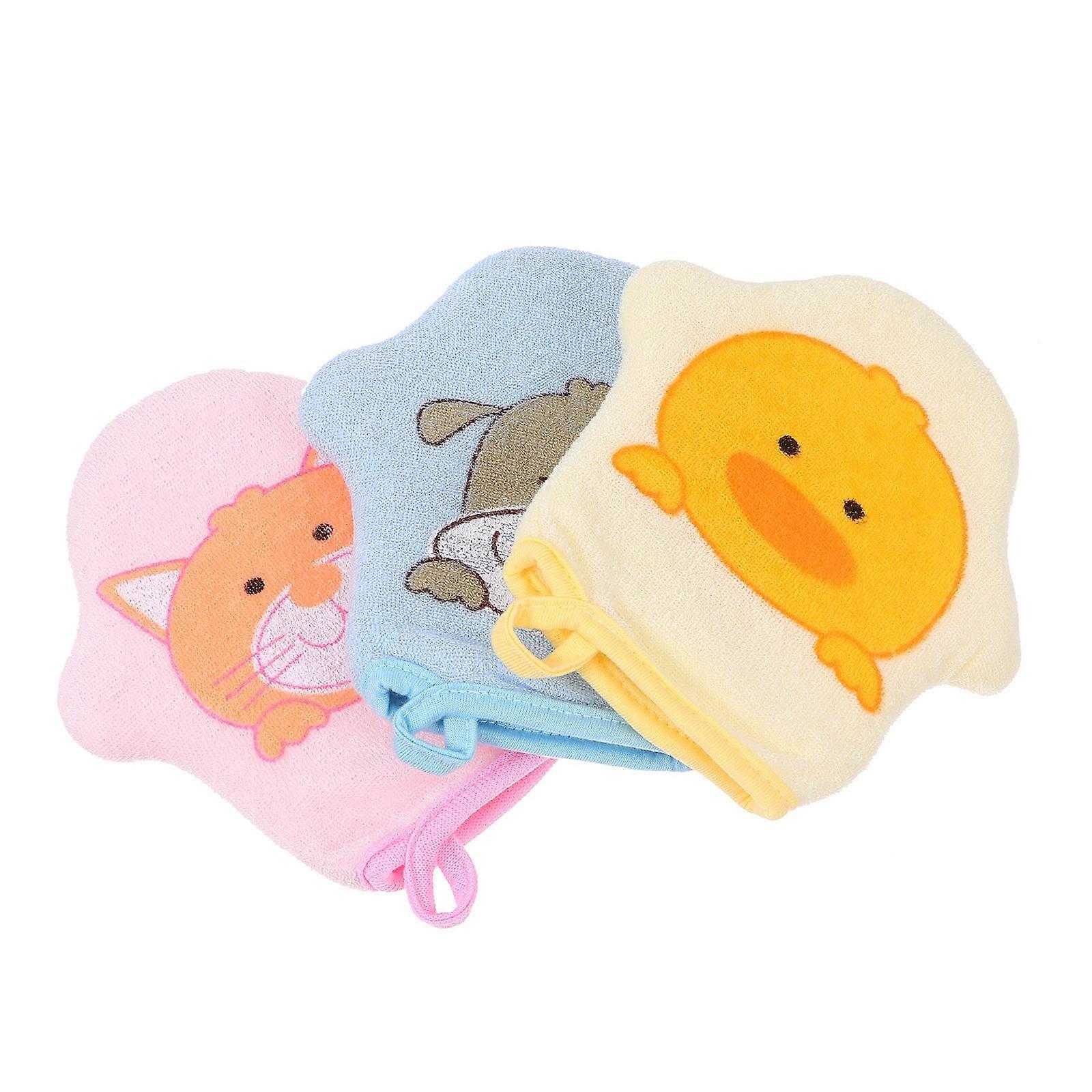 Cartoon Bath Gloves Children Bathing Gloves for Shower 12Pcs Kit