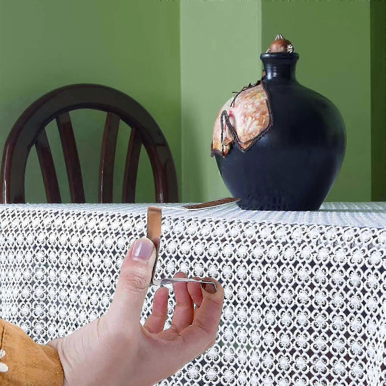 6pcs Stainless Steel Tablecloth Clip Tablecloth Clip Fixed Dining Table Clipa