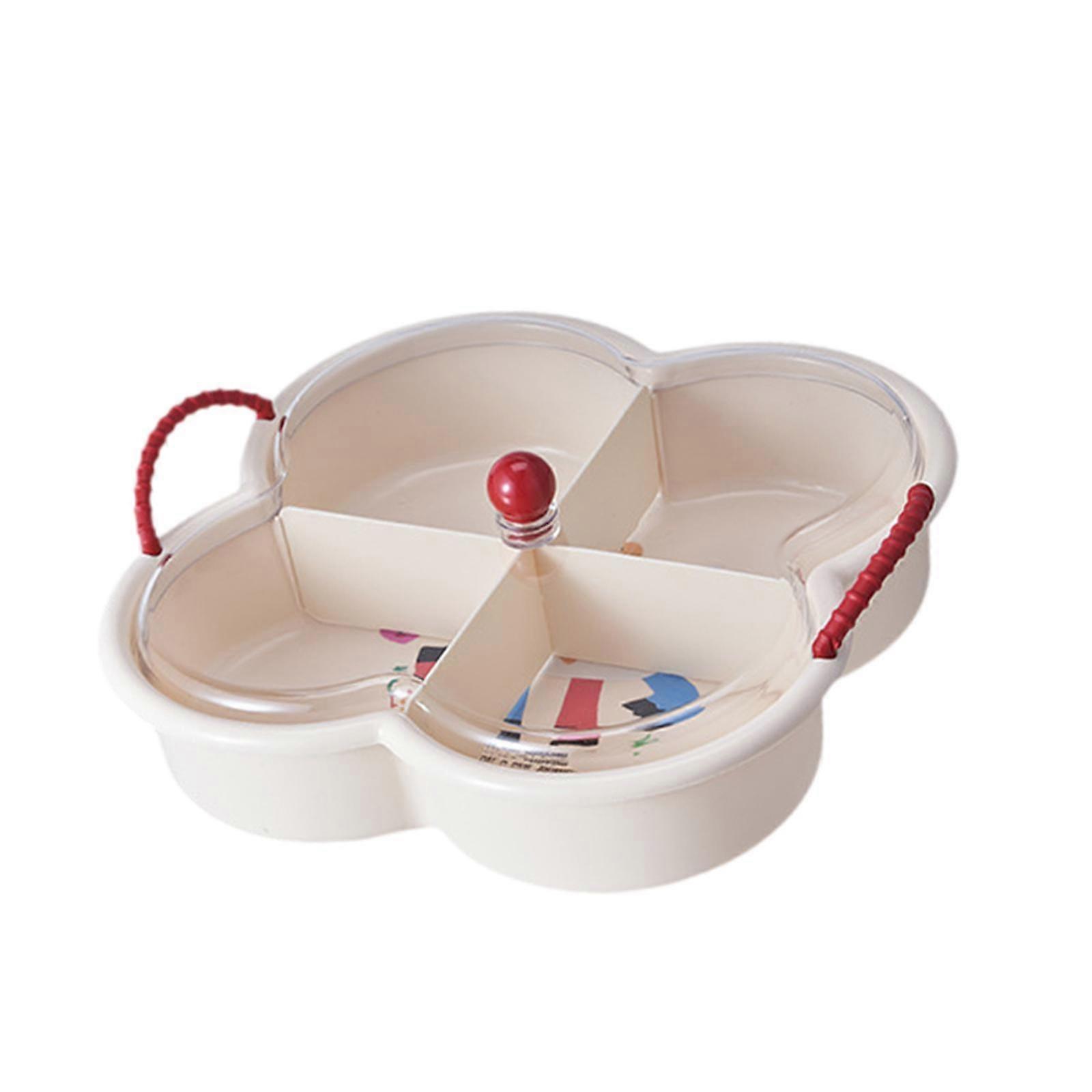 Snack Serving Tray Dried Fruit Tray 4 Boxes Multifunctional Serving Dish Snack