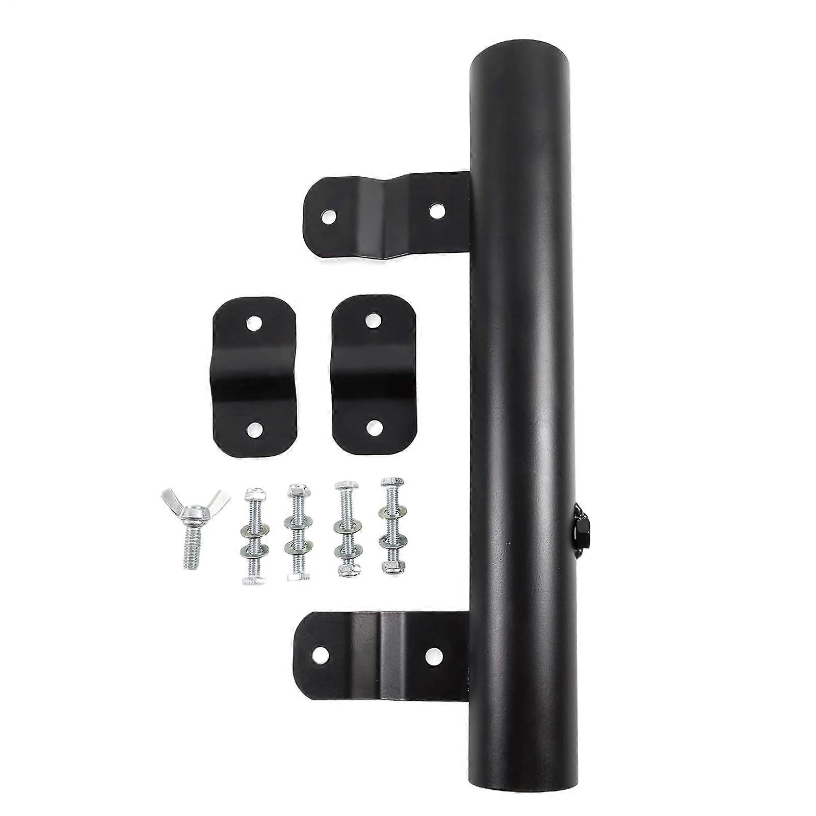 RustResistant Steel RV Flag Pole Mount, Heavy Duty Adjustable Bumper Bracket for Camping