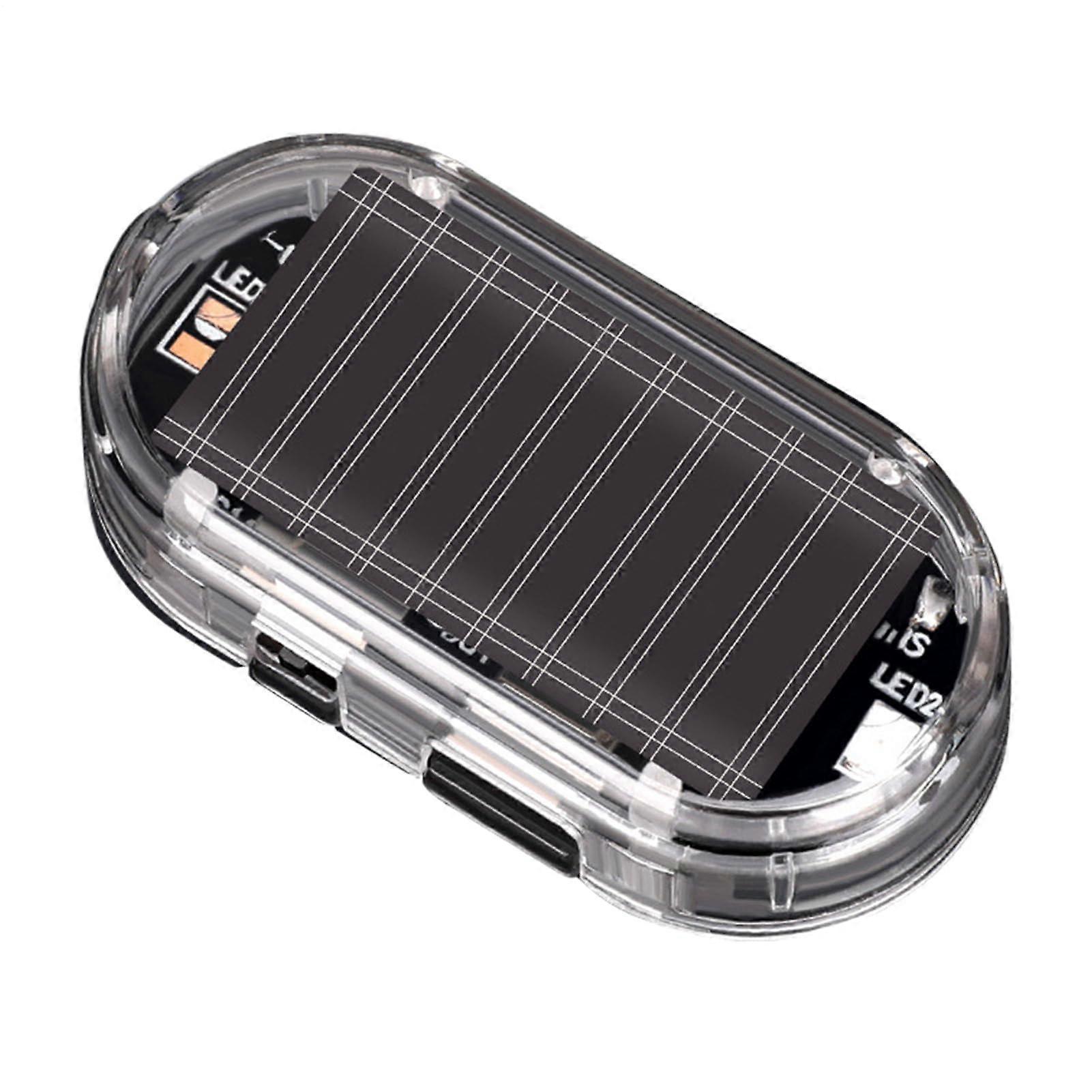 Solar Car Alarm Light with Red and Blue Flashing LED, Solar Powered AntiTheft Security for Vehicle