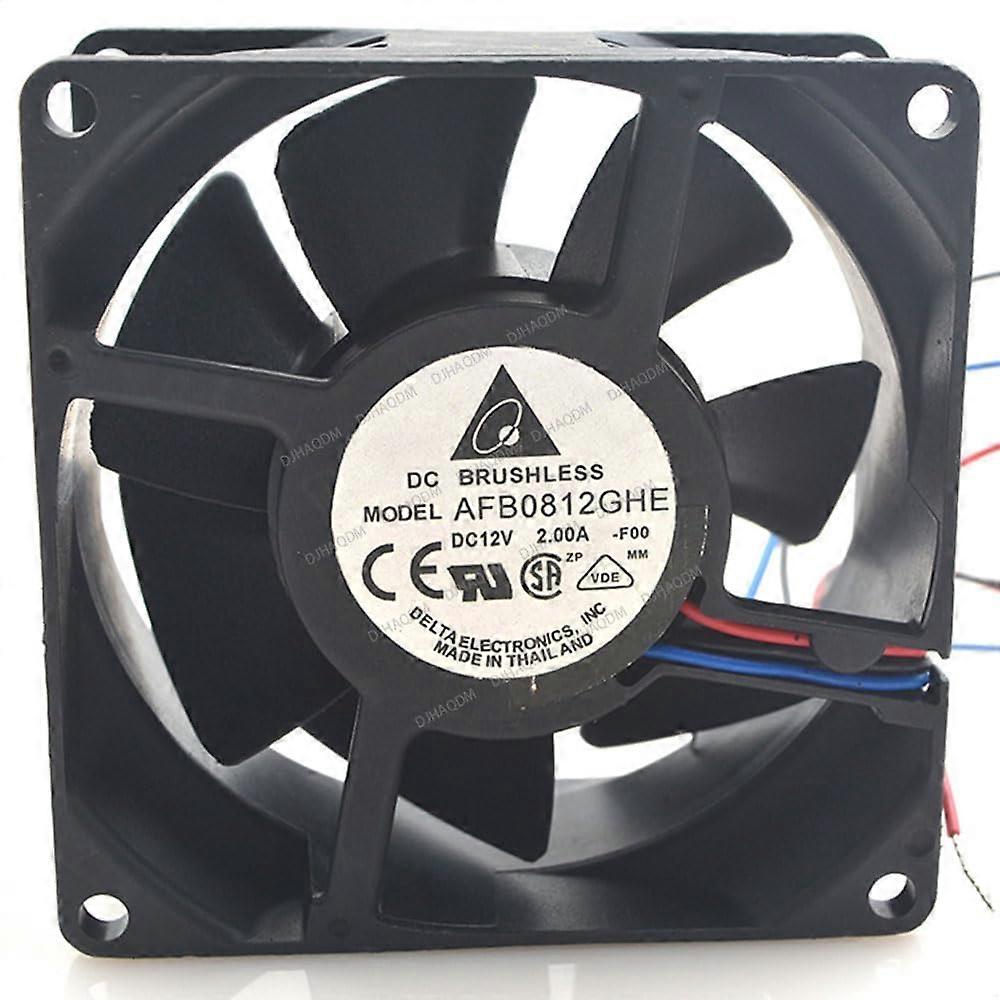 AFB0812GHE 12V 2.00A 80mm 3Wire Performance Computer Cooling Fan