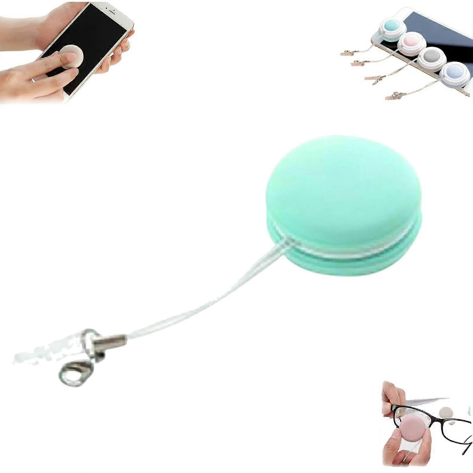 Screen Cleaner Keychain with Cute Macaron Shape, Washable Cloth for Phone, Glasses and Touchscreen