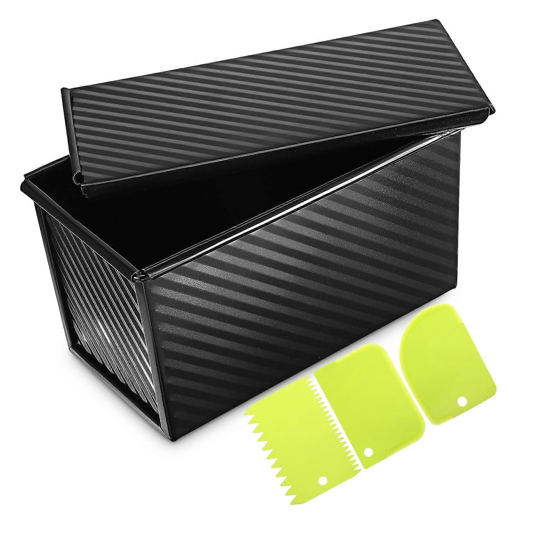 Loaf Pan with Lid Non Stick Rectangular Bread Mold for Baking, Food Grade Metal