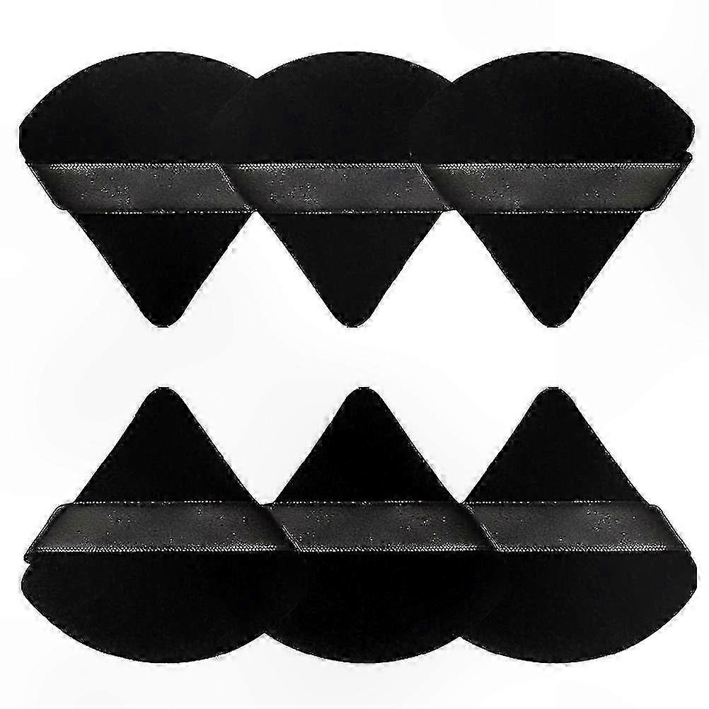 6-Pack Soft Triangular Makeup Sponges for Blending Foundation and Powder Applications