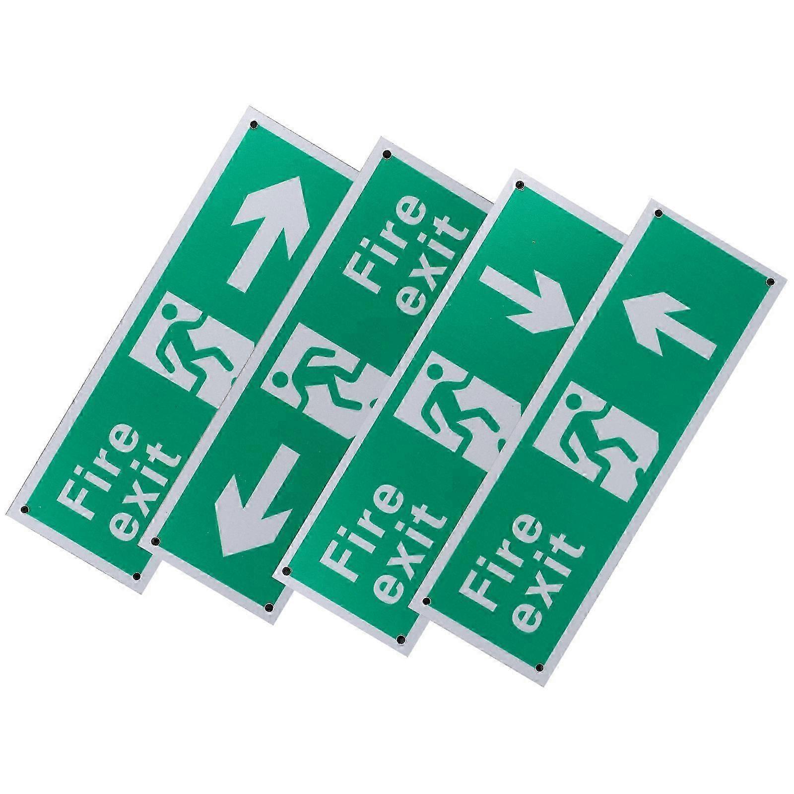 Exit Indicator Sign for Marking 4Pcs Hanging Fire Exit Signs Edition 0115
