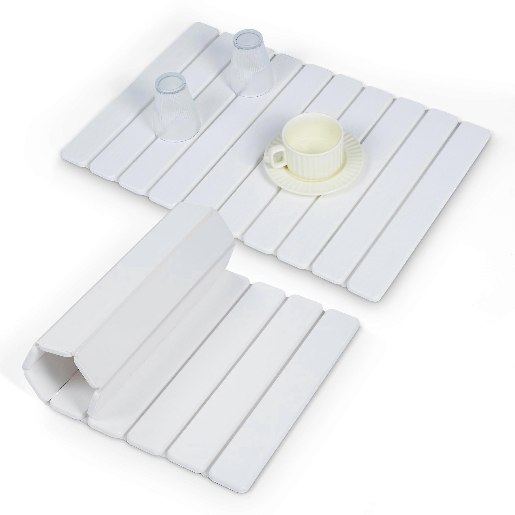 Large Collapsible Dish Drying Mat 24'x16' with QuickDry Stone Surface and NonSlip Mesh Pad