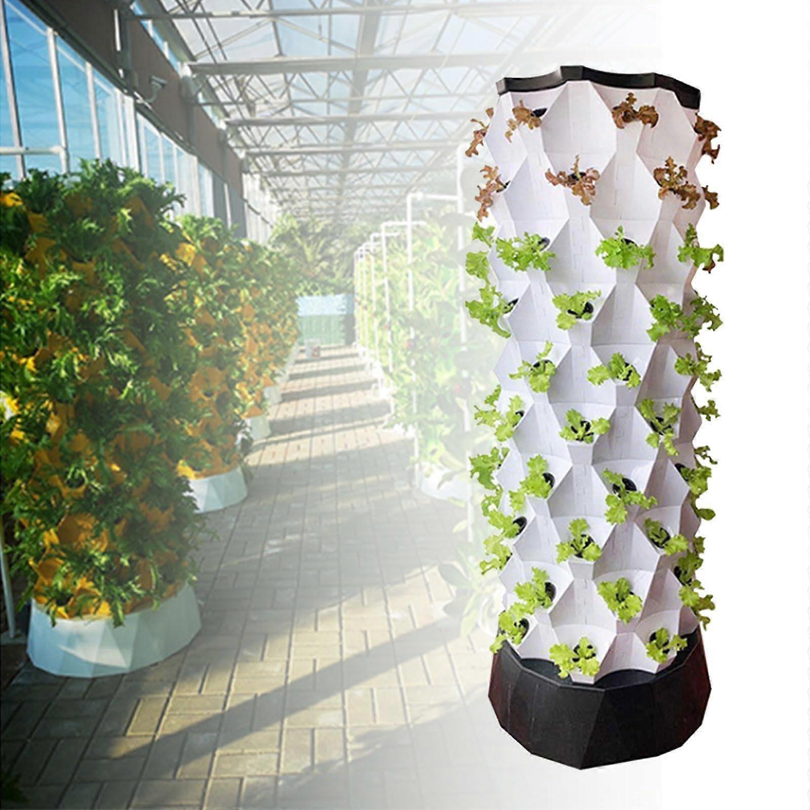 Hydroponics Growing System, 64Pot White Vertical Tower with Pump and Timer for Indoor Gardening