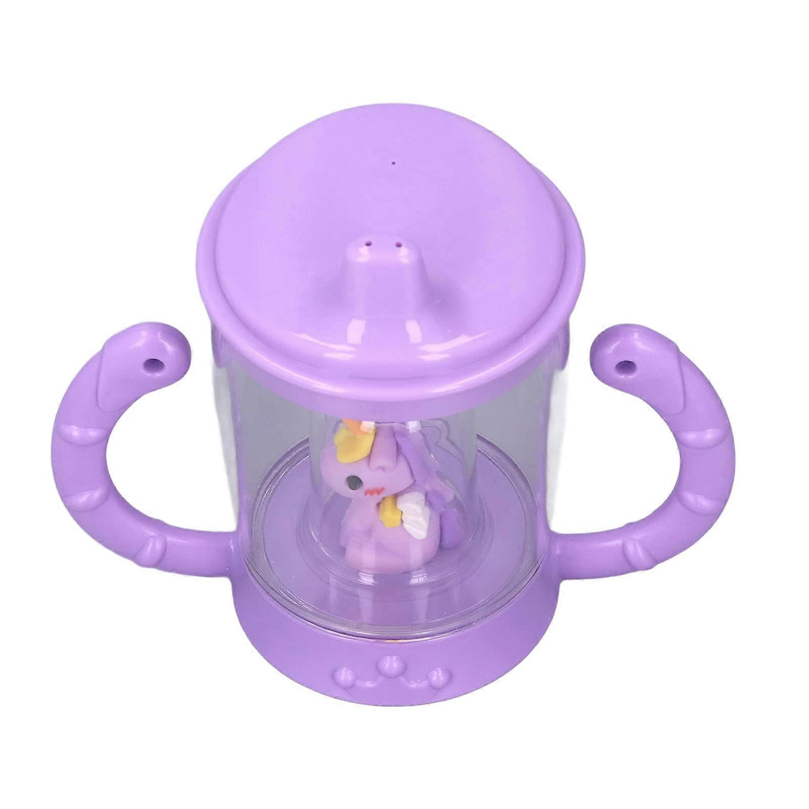 150ml Leakproof Sippy Cup for Toddlers with Soft Spout Learner Cup Handles Purple