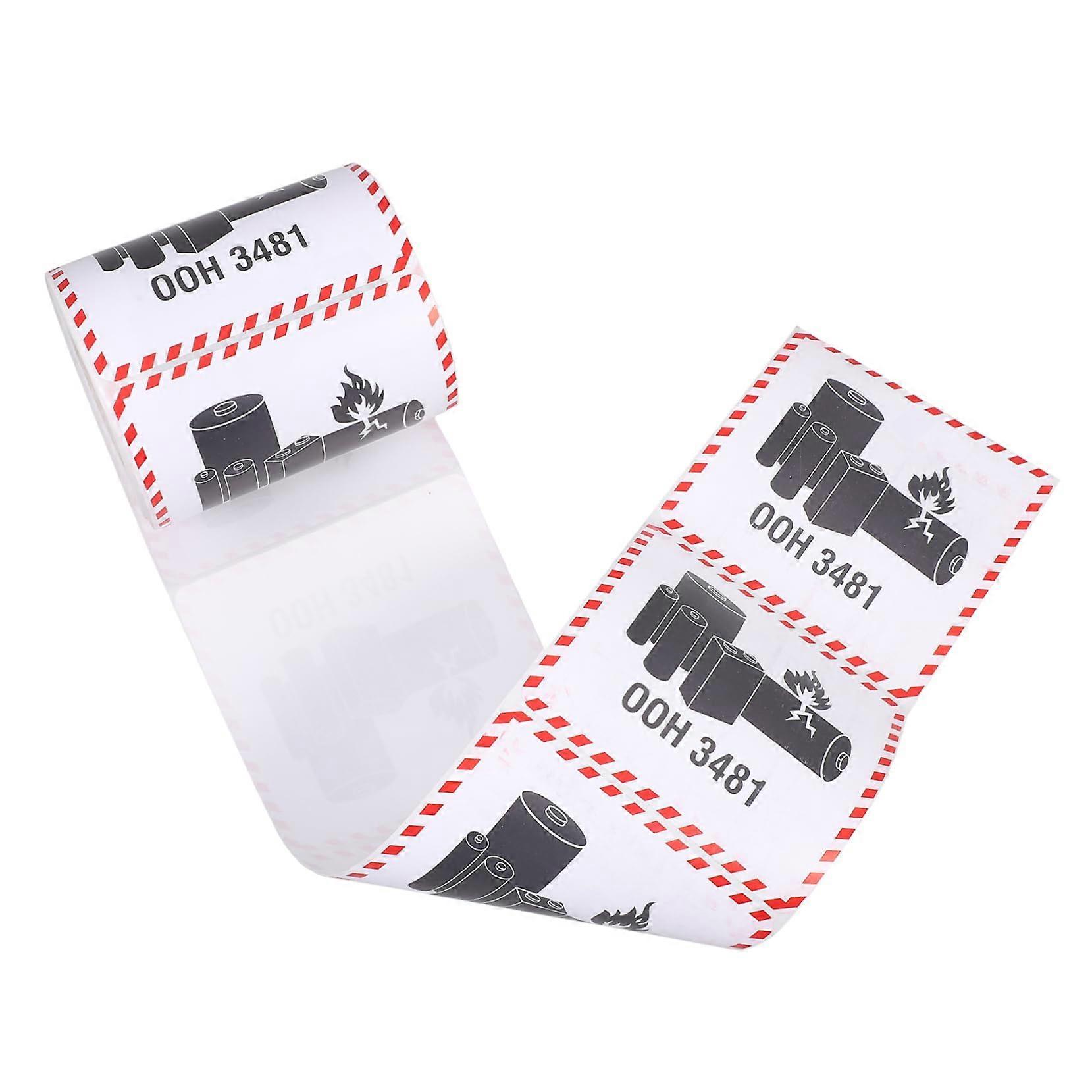 Lithium Battery Warning Labels 300pcs Durable Adhesive Stickers for Safe Air