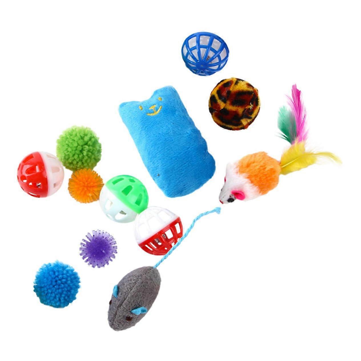 Interactive Cat Toy Bouncy Teaser Ball for Indoor Play Exercise and Biting Behavior Correction