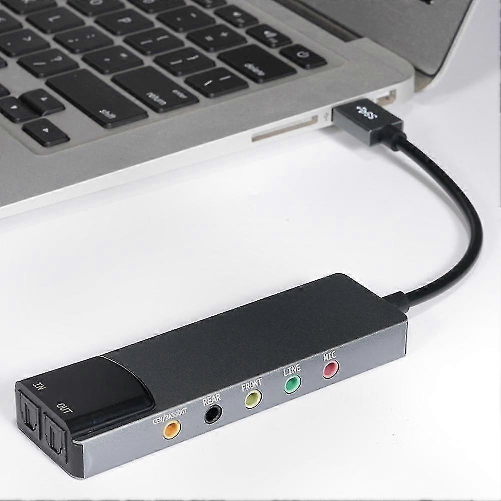 7.1 5.1 Channel USB External Audio Adapter with Optical Support for PC Computers