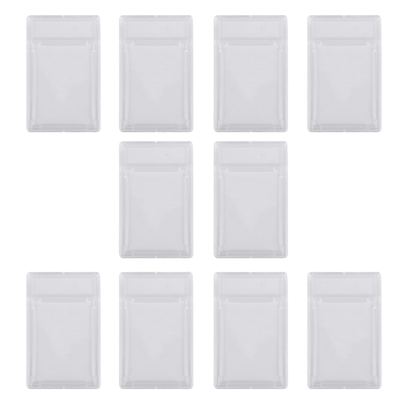 10 Pcs Trading Cards Protector Case acrílico transparente Graded Card Holders com Label Position Hard Card Sleeves