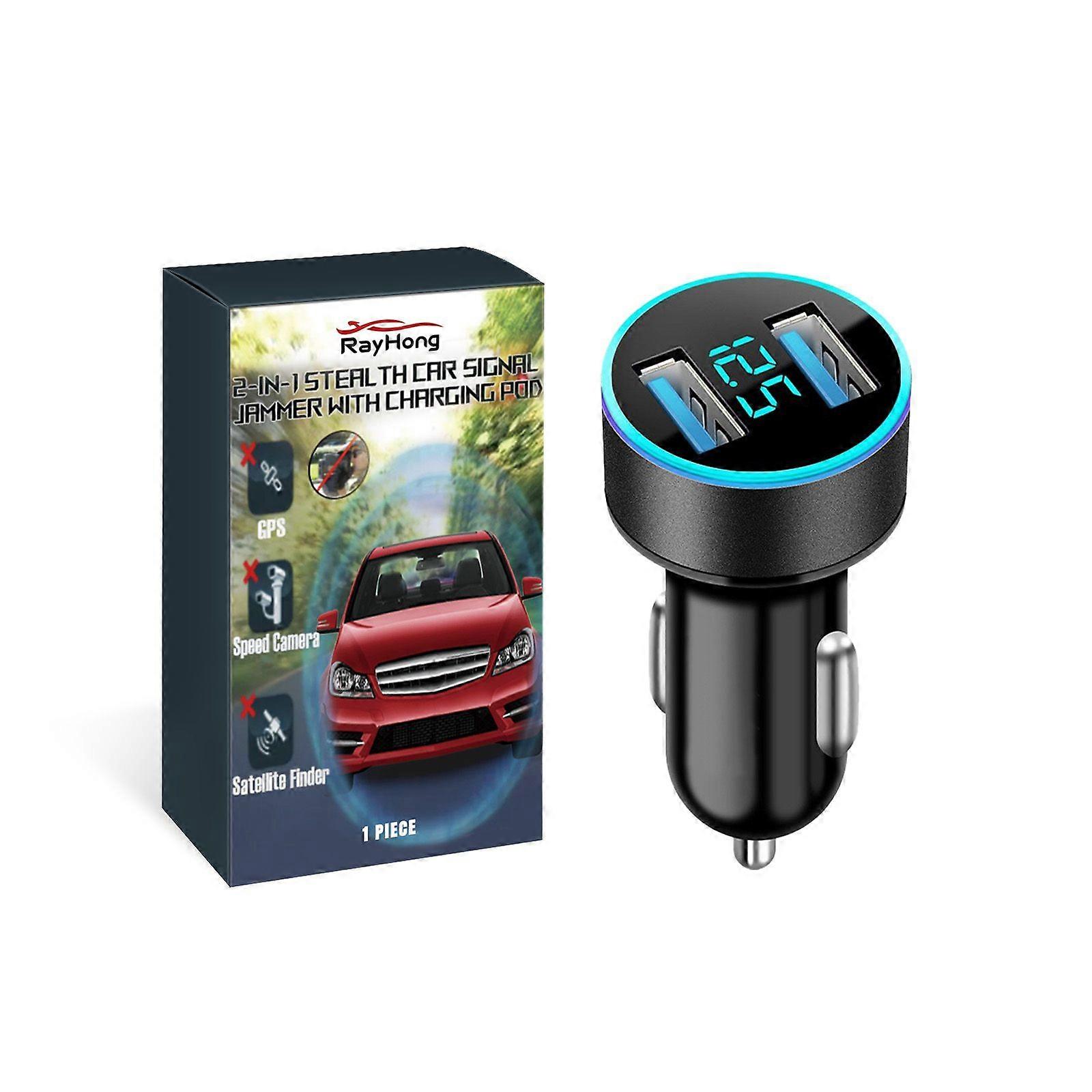 2-In-1 Car Digital Display Charging Case Features A Usb Output Port