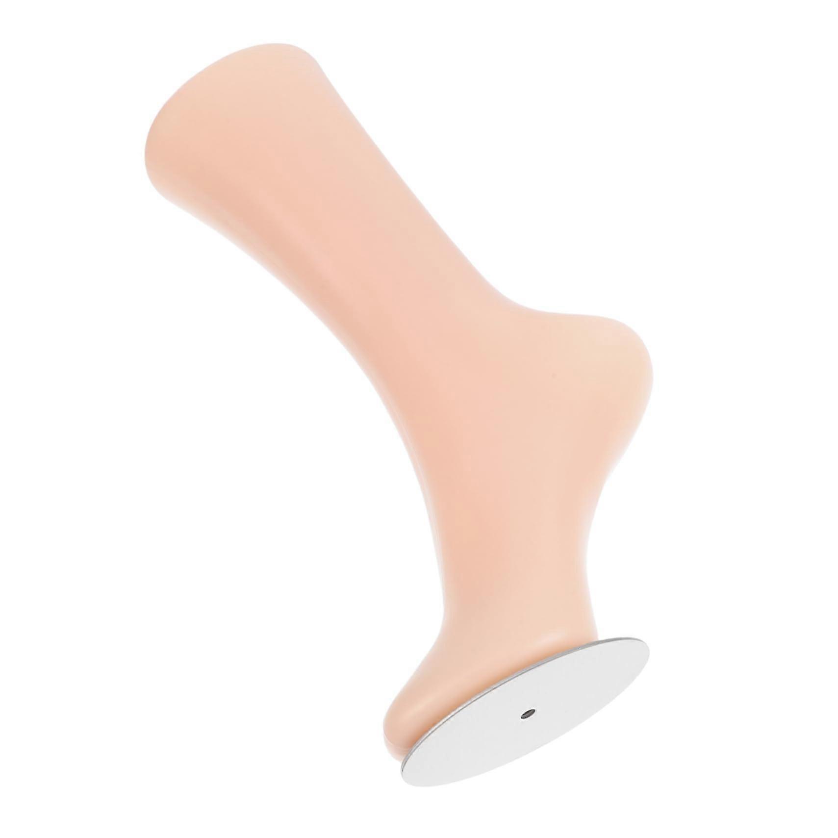 Mannequin Foot with Stable Base, Transparent Female Sock Display Stand, Durable Plastic Model