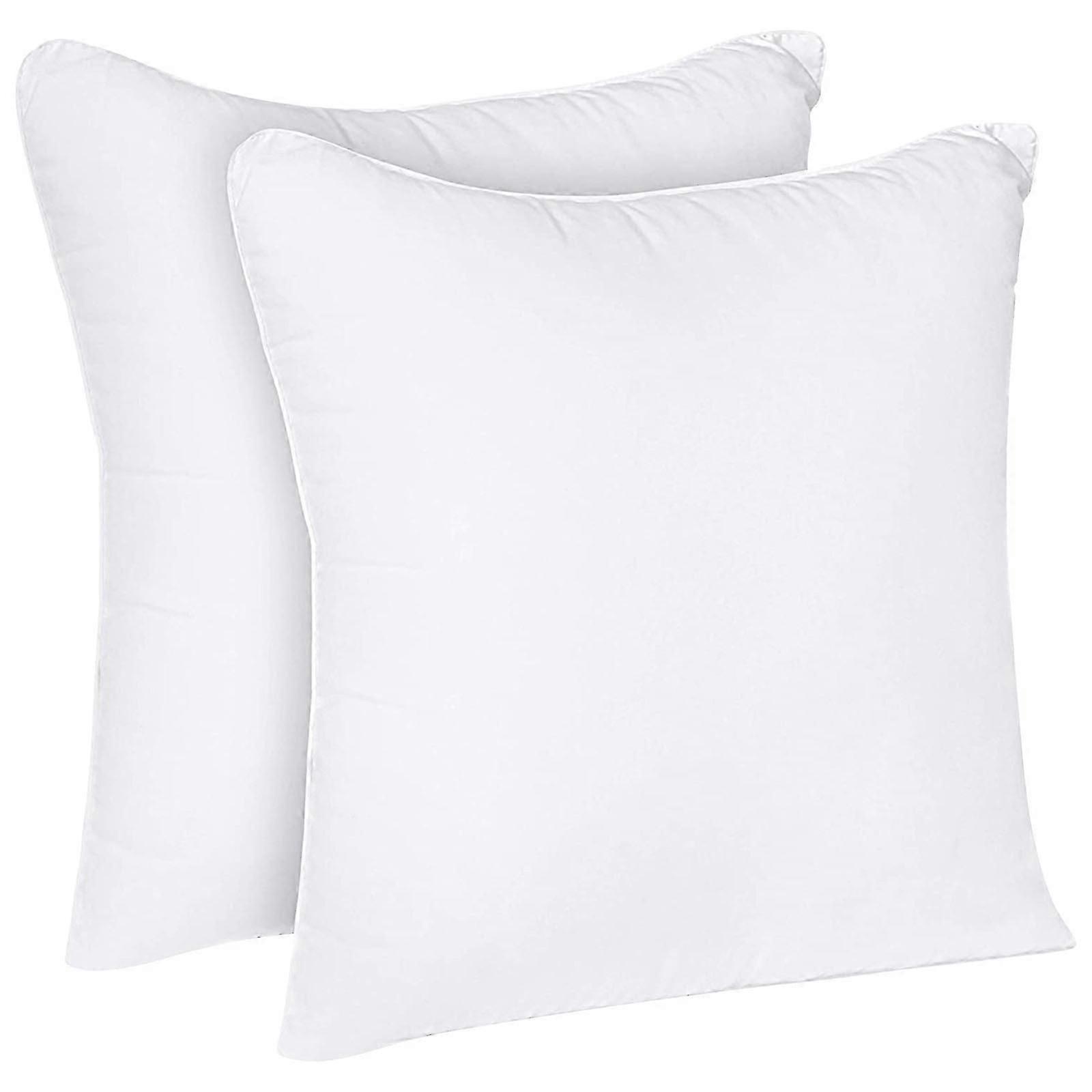Two-piece nonwoven pillow core alternative to polyester square pillow core