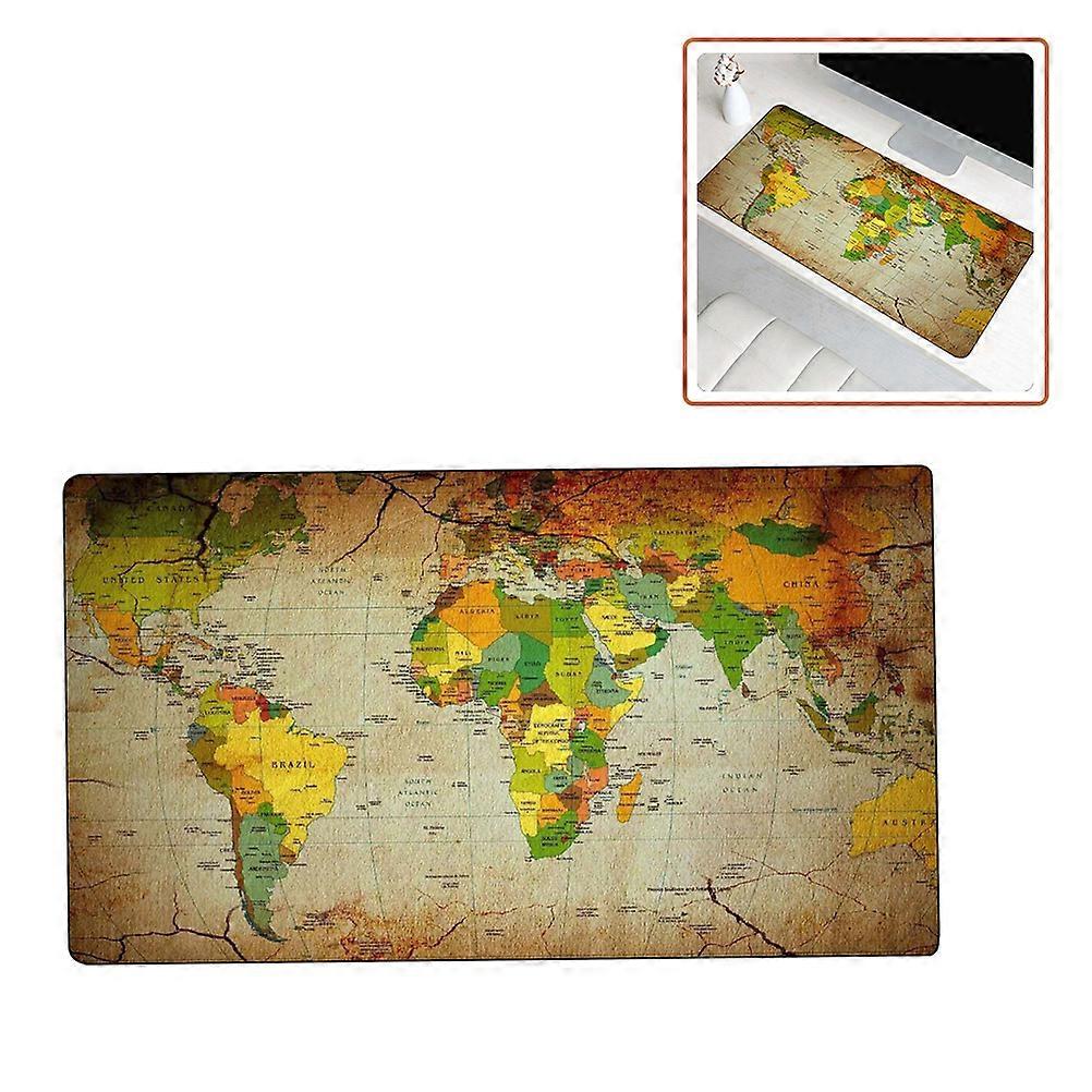 World Map Mouse Pad Large Size for Mouse Use 1Pcs Rubber Desk Mat
