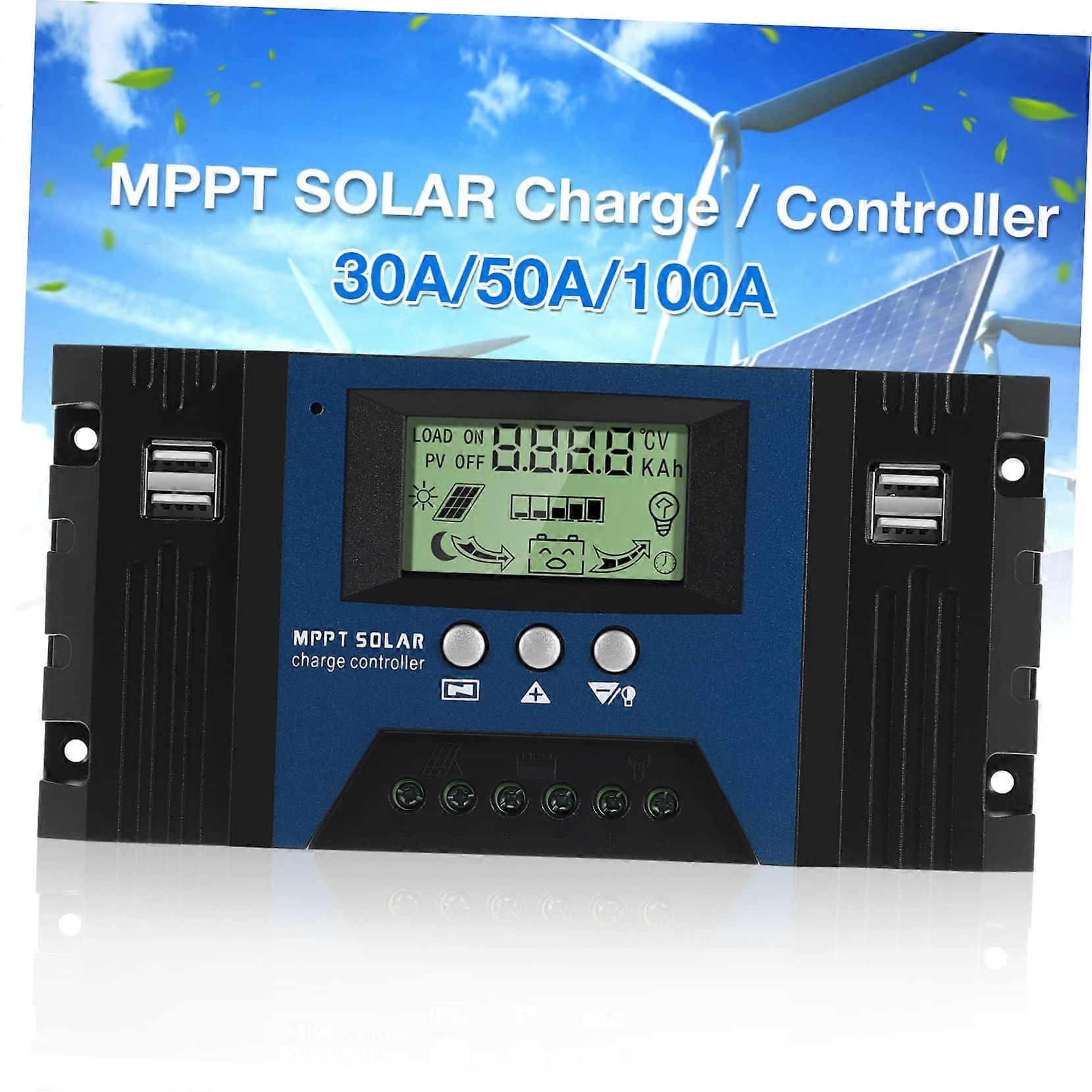MPPT Solar Charge Controller 12V 24V  Efficiency with LCD Display for OffGrid Systems