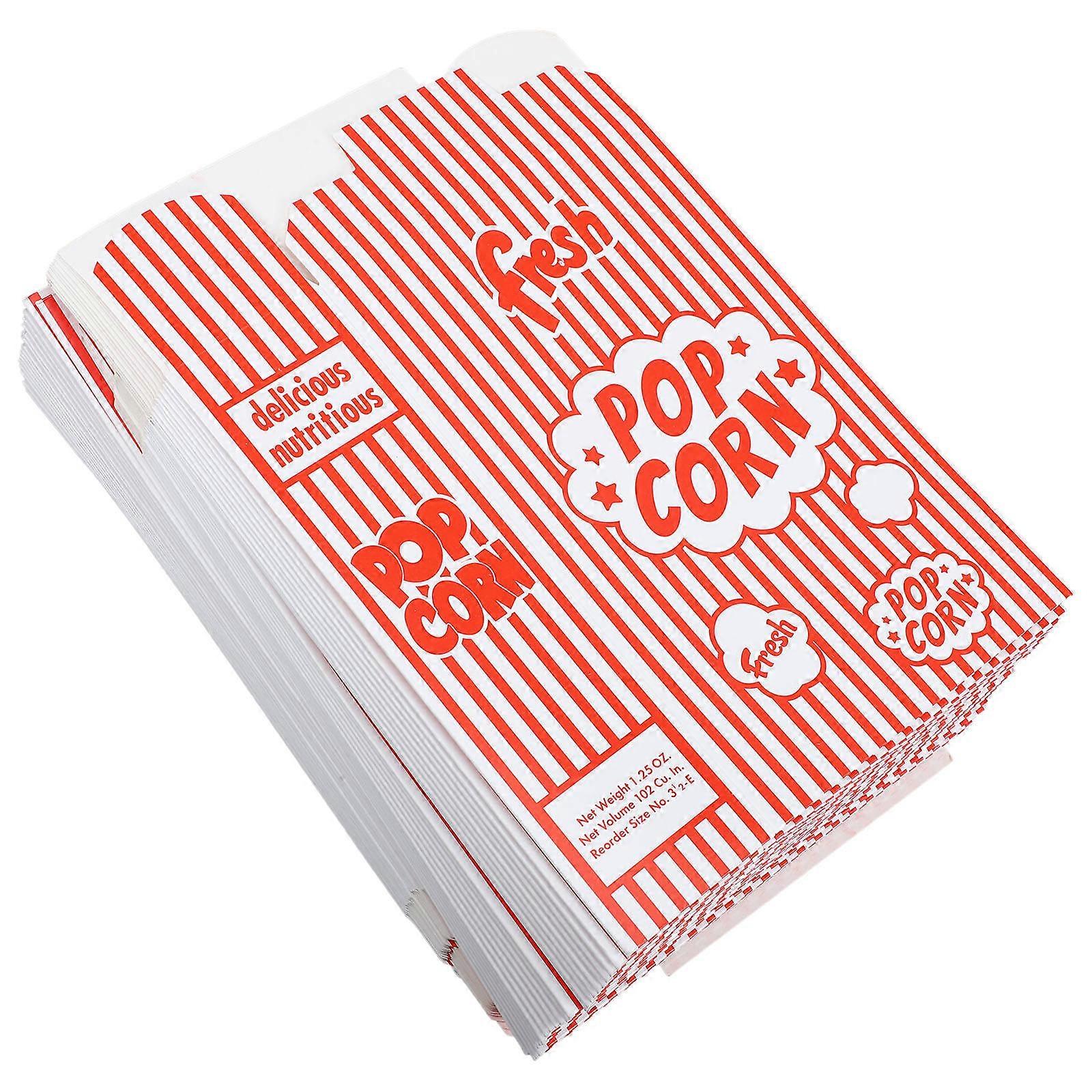 Popcorn Box Paperboard for Storage Use 50Pcs Multi Color Snack Containers